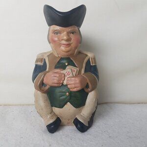 Vntg Toby jugs, Early American settlers, Abraham Whipple, Grace Apgar USA